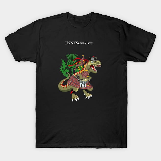 Clanosaurus Rex INNESsaurus rex Plaid Innes Scotland Ireland Family Tartan T-Shirt by BullShirtCo